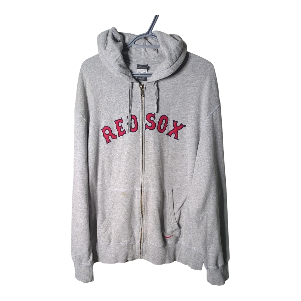 Nike Boston Red Sox Team Lettering Hoodie, Heather Grey‎ Size XL